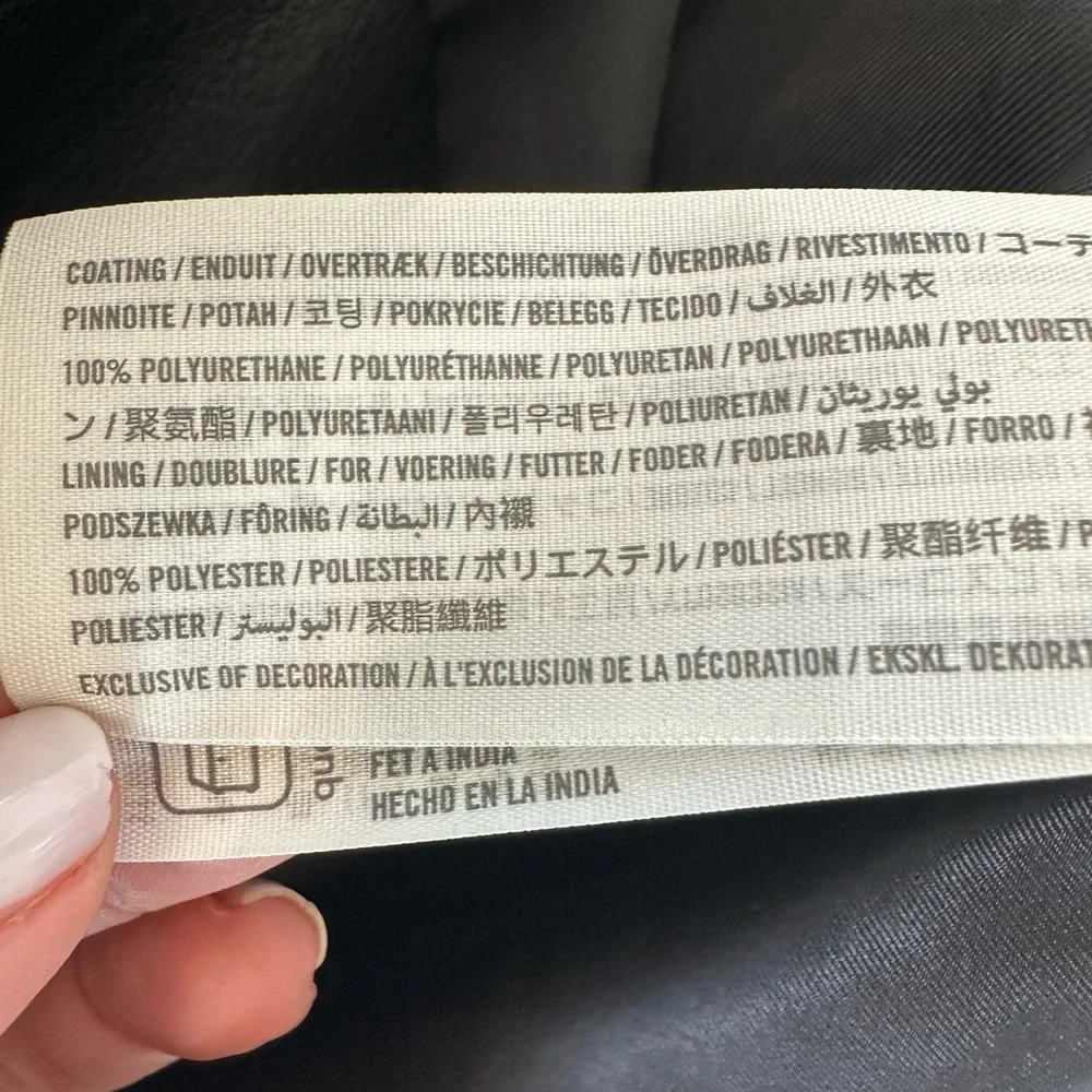 Abercrombie & Fitch Vegan Leather Black Moto Jacket - Picture 11 of 11